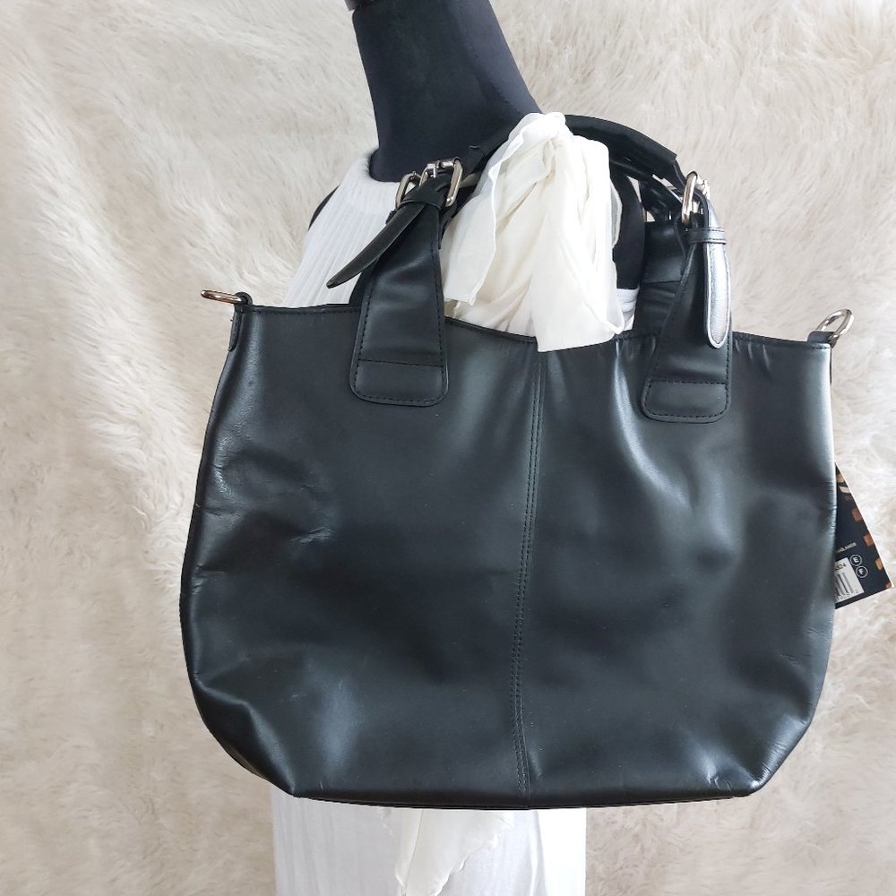 Women's Black Genuine Leather Handbag